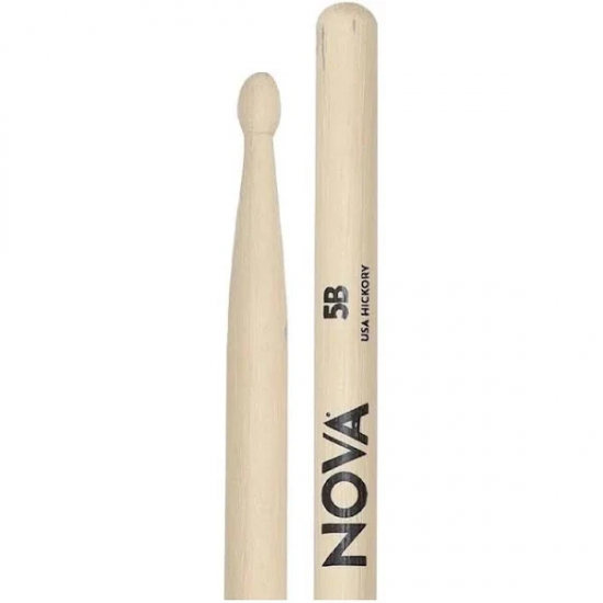 Baqueta Vic Firth Nova Series 5B Hickory Ponta de Madeira