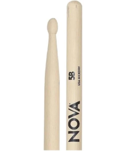 Baqueta Vic Firth Nova Series 5B Hickory Ponta de Madeira