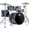 Bateria Acústica D-one Rocket DR20 Black Satin Sparkle Bumbo 20 com Ferragem