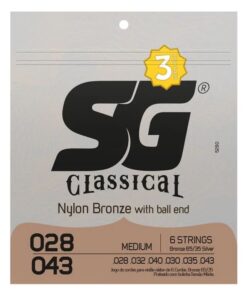 Corda SG 028/043 Nylon Medium com Bolinha para Violão