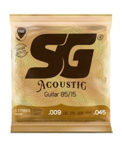 Corda SG 009-045 Aço Violão 6 Cordas Extra Light 85/15