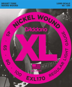 Corda D'Addario 045-100 Nickel Wound Baixo 4 Cordas
