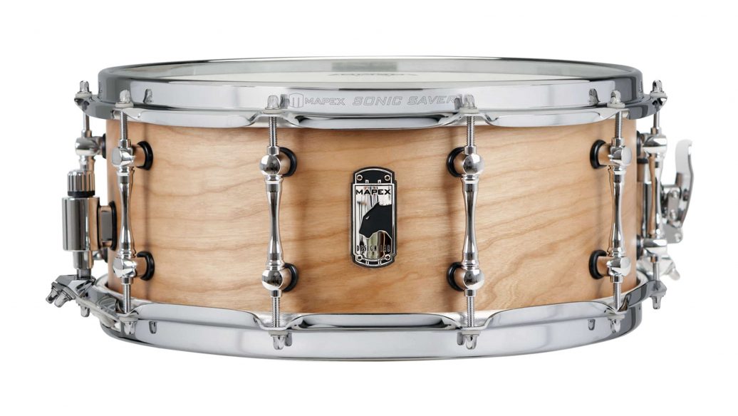 Caixa Mapex 14x6 Black Panther Cherry Bomb Casco em Cherry Wood e Aros SonicSaver