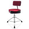 Banco Bauer By Torelli BAB 48 VM com Encosto e Assento Selim Vermelho e Pernas Largas