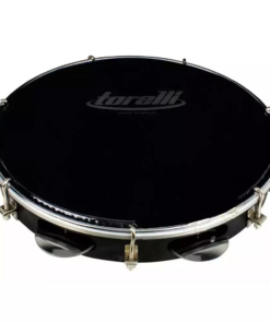 Pandeiro Torelli 10Pol. TP 301 Black com Pele Preta