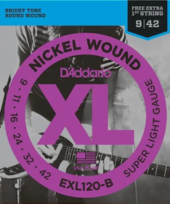 Corda D'Addario 009/042 para Guitarra com 1 Corda Extra
