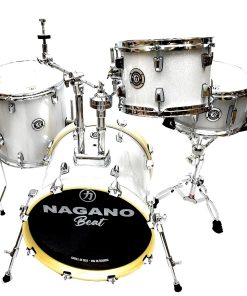 Bateria Acústica Nagano Beat Series Silver Sparkle Bumbo 16 Shell Pack
