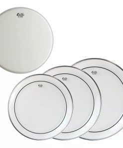Kit de Peles Remo Encore Pinstripe Clear 10-12-14 + 14 Coated Encore Controlled Sound com Dot