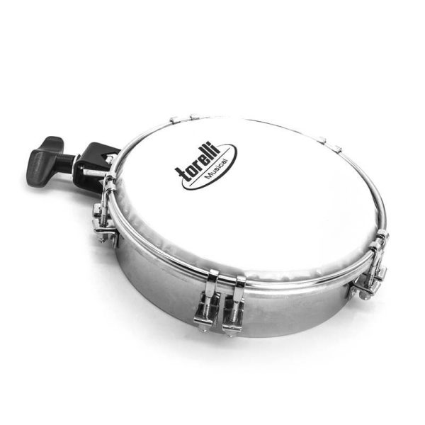 Tamborim Torelli TT 409 Aço com Suporte para Clamp e 10 Afinações