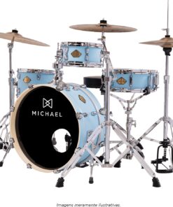 Bateria Acústica Michael Legacy DML410 Slim Vintage Blue Bumbo 20 Shell Pack