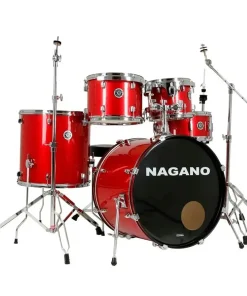Bateria Acústica Nagano Garage Fusion Series New Red Sparkle - Ferragens Inclusas