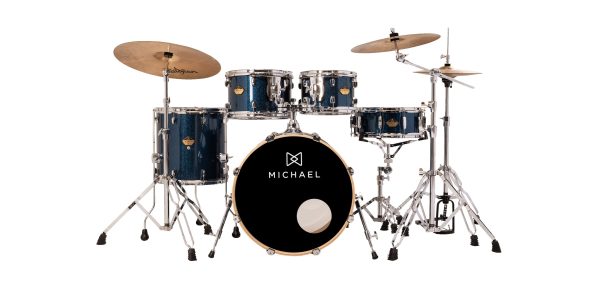 Bateria Acústica Michael Legacy Birch DMB522 Deep Blue Bumbo 22 Shell Pack
