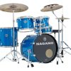Bateria Acústica Nagano Garage Fusion Series New Blues Bumbo 20 com Ferragem