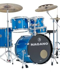Bateria Acústica Nagano Garage Fusion Series New Blues Bumbo 20 com Ferragem
