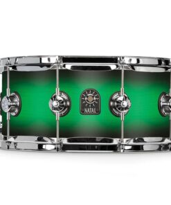 Caixa Natal 14x6,5 Café Racer Green Satin Fade Casco em TulipWood e 10 Afinações