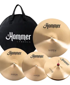 Kit de Pratos Hammer System Series by Livepool 14-16-18-20Pol. com Bag Liga Bronze B20