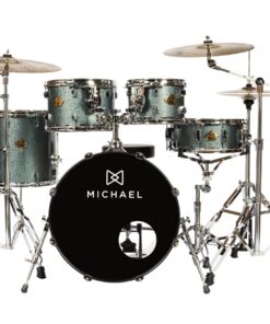 Bateria Acústica Michael Legacy DML420 Sparkle Marine Blue Bumbo 20 com Ferragem