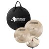 Kit de Pratos Hammer Cross Series by Livepool 14-16-20Pol. com Bag Liga Bronze B20