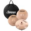 Kit de Pratos Hammer Trial Series by Livepool 14-16-20Pol. com Bag Liga Bronze B10