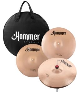 Kit de Pratos Hammer Trial Series by Livepool 14-16-20Pol. com Bag Liga Bronze B10