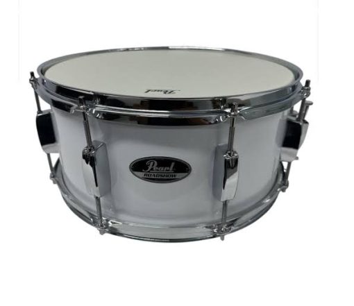 Caixa Pearl 14x6,5 Roadshow Pure White Branco Aros Triple Flange e 8 Afinações