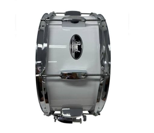 Caixa Pearl 14x6,5 Roadshow Pure White Branco Aros Triple Flange e 8 Afinações - Imagem 3