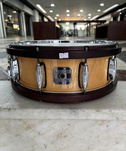 Caixa Gretsch Full Range Maple Wood Hoop Natural Gloss 14 x 5,5” com Aros de Madeira (Semi Nova)