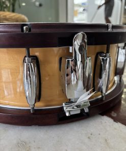 Alternative view of Caixa Gretsch Full Range Maple Wood Hoop Natural Gloss 14 x 5,5” com Aros de Madeira (Semi Nova)