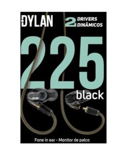 Fone In Ear Dylan DE225 Preto 2 Drivers Dinâmicos