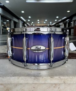 Caixa Pearl Professional 14X6,5 Em Maple Laqueado Royal Blue Burst Stripe