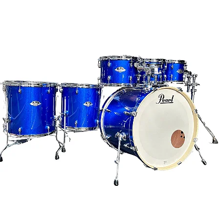 Bateria Pearl Export EXX High Voltage Blue 22" 8" 10" 12" 14" 16" + Caixa 14x5,5" Shell Pack