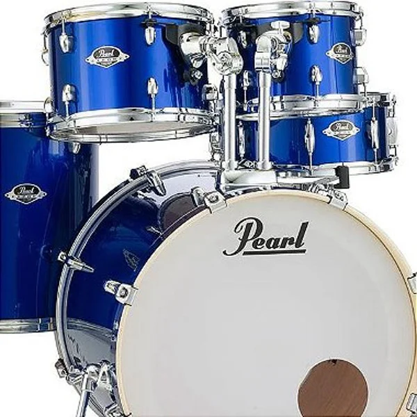 Bateria Pearl Export EXX High Voltage Blue 22" 8" 10" 12" 14" 16" + Caixa 14x5,5" Shell Pack - Imagem 3