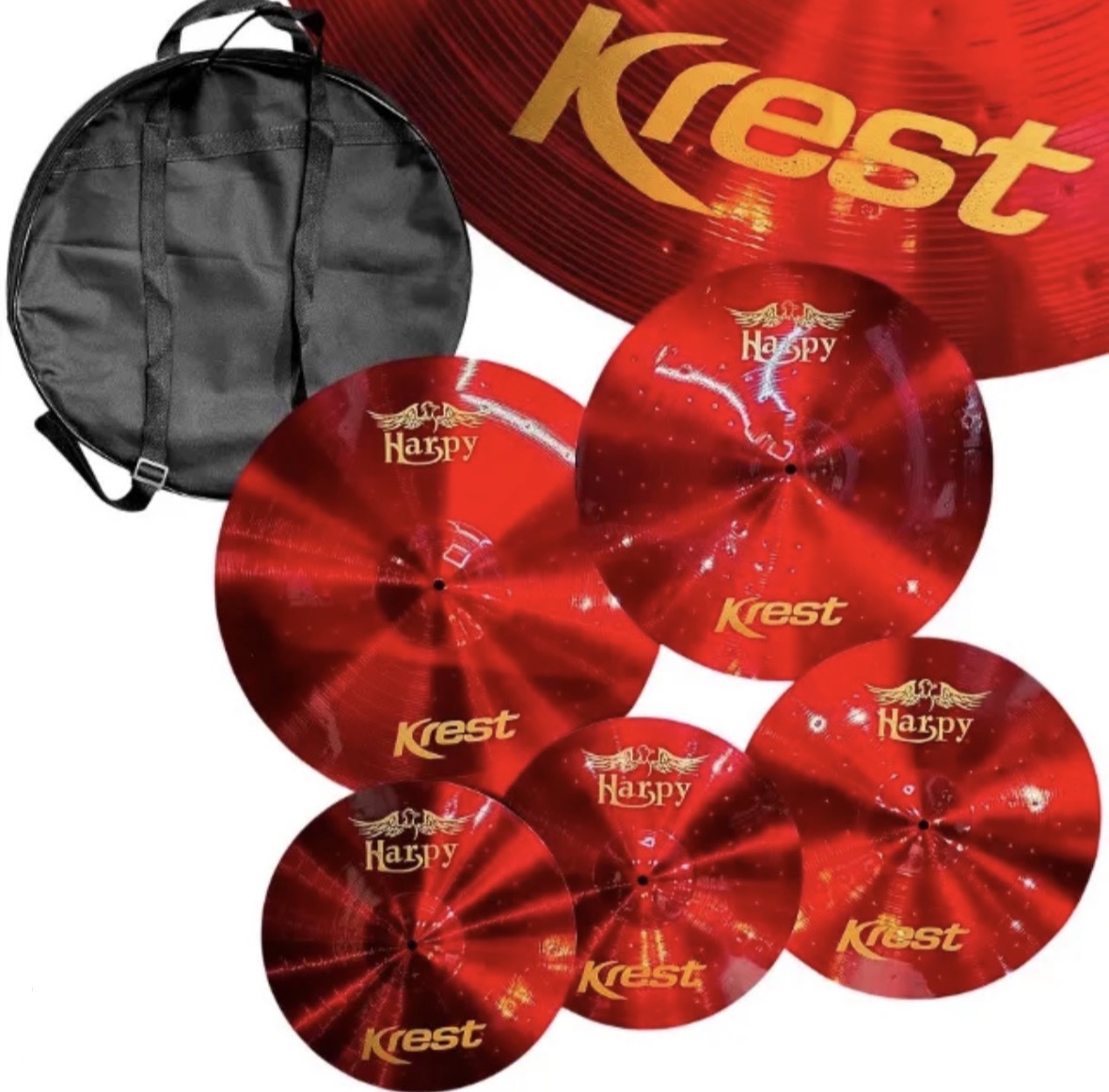 Kit de Pratos Haypy Krest Color Red com Bag