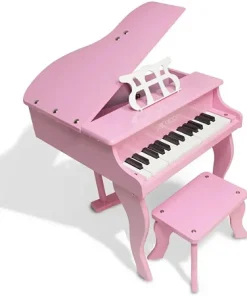 Mini Piano de Cauda Infantil Custom Sound - 30 Teclas  - Cor Pink