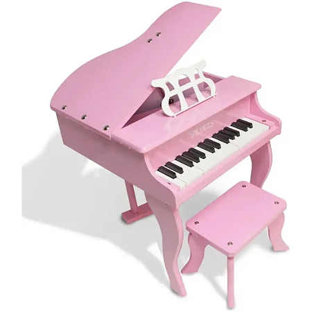 Mini Piano de Cauda Infantil Custom Sound - 30 Teclas - Cor Pink