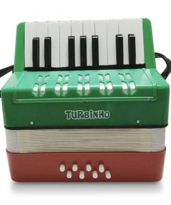 Alternative view of Acordeon Infantil Turbinho - 8 Baixos - Verde & Vermelho