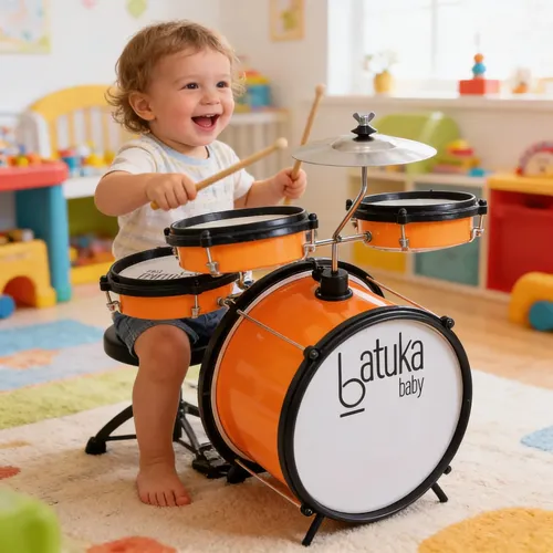 Bateria Baby Batuka Luen - Laranja - Imagem 2