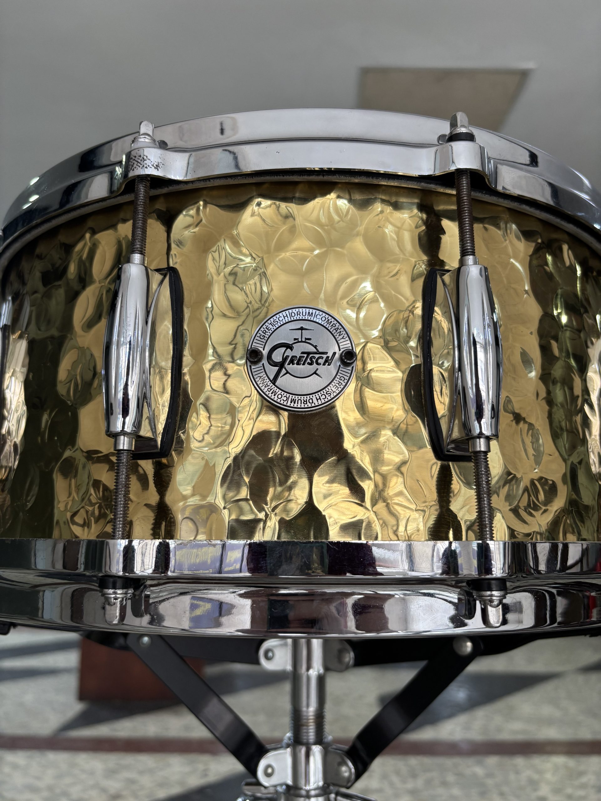 Caixa Gretsch Hammered Brass 14 x 6,5” (Seminova) - Imagem 2